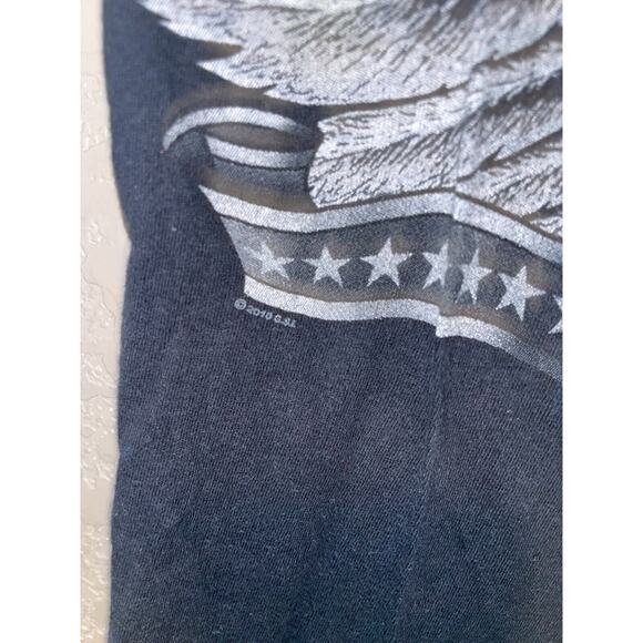 Womens Sangers Cycles Shirt Legendary Heritage American Black Top Tee 2010 M - Picture 4 of 10